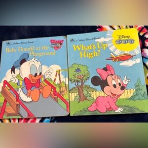 2 Vintage Disney Babies Golden Board Books 1986 & 1988